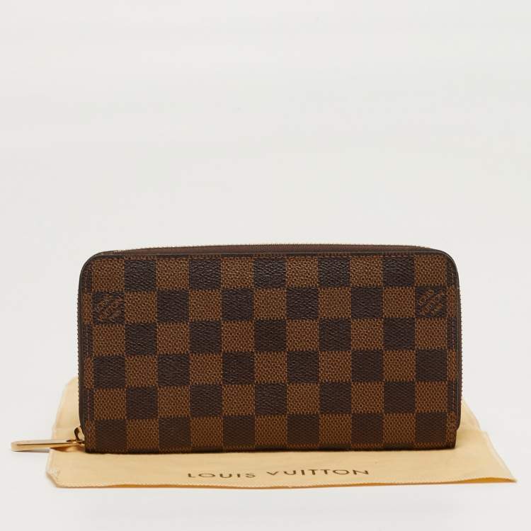 مملوكة مسبقًا Louis Vuitton Zippy Damier Ebene Canvas Zip Around Wallet