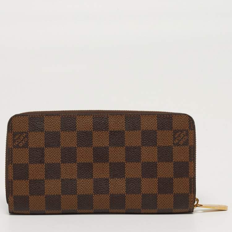 مملوكة مسبقًا Louis Vuitton Zippy Damier Ebene Canvas Zip Around Wallet