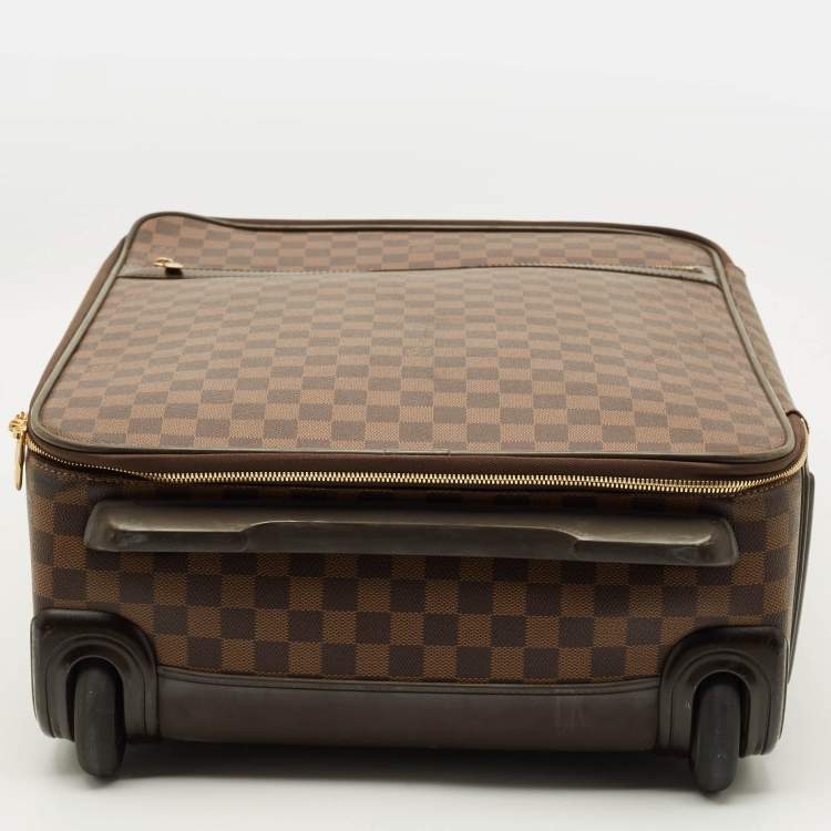 Pre Owned Louis Vuitton Pegase 55 Damier Ebene Canvas Luggage