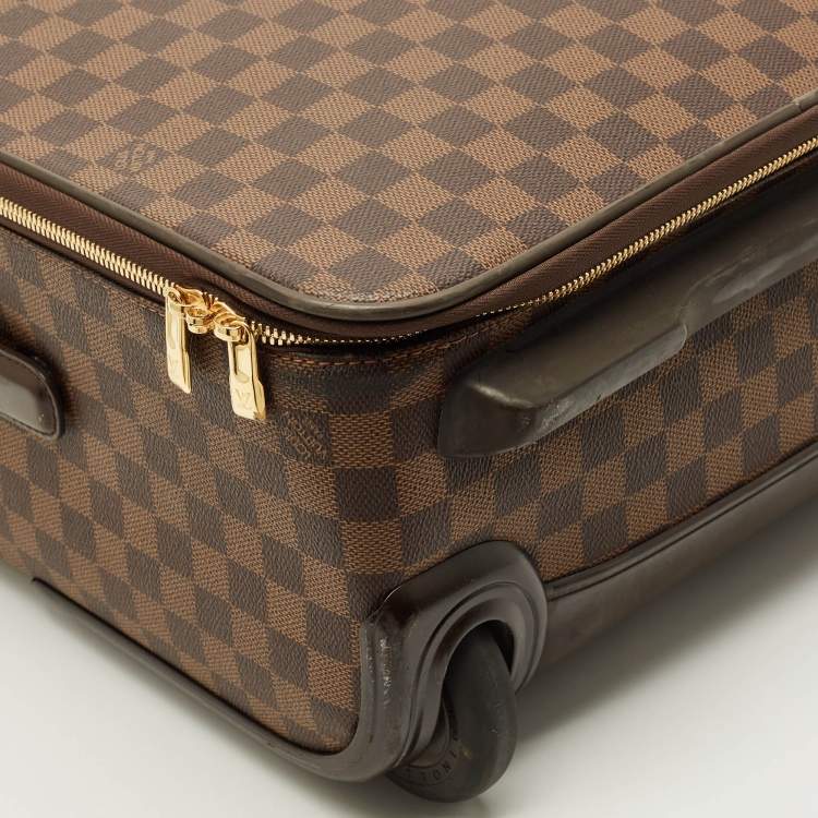 Pre Owned Louis Vuitton Pegase 55 Damier Ebene Canvas Luggage