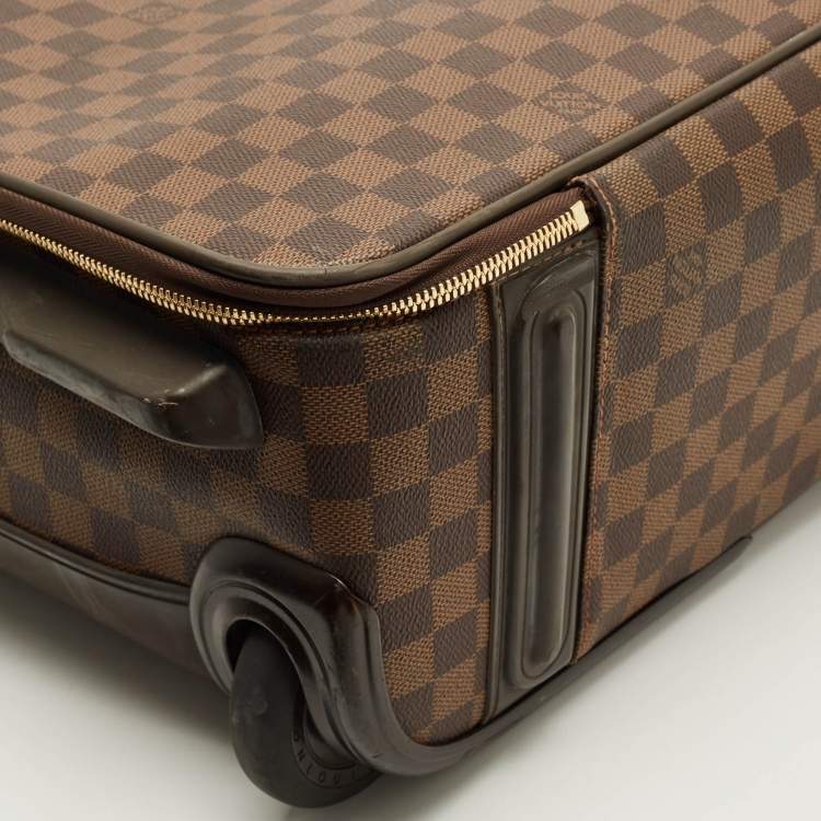 Pre Owned Louis Vuitton Pegase 55 Damier Ebene Canvas Luggage