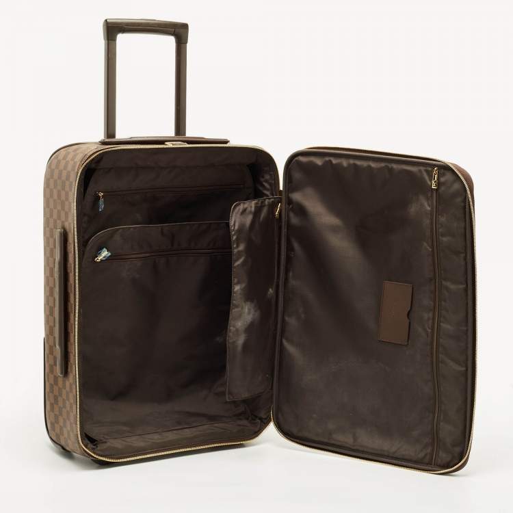 Pre Owned Louis Vuitton Pegase 55 Damier Ebene Canvas Luggage