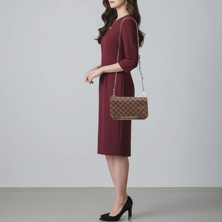 Pre Owned Louis Vuitton Hoxton PM Damier Ebene Canvas Bag