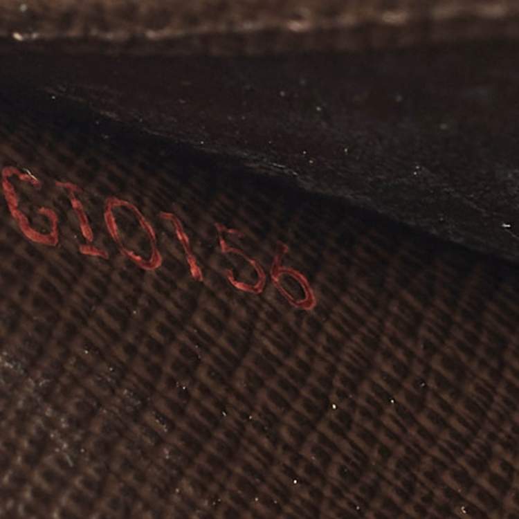 Pre Owned Louis Vuitton Zippy Damier Ebene Canvas Compact Wallet