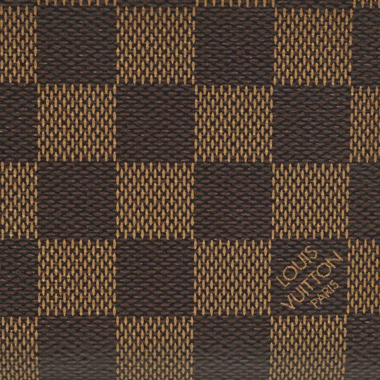 Pre Owned Louis Vuitton Zippy Damier Ebene Canvas Compact Wallet