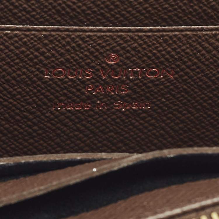 Pre Owned Louis Vuitton Zippy Damier Ebene Canvas Compact Wallet