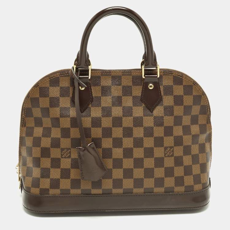 Pre Owned Louis Vuitton Alma PM Damier Ebene Canvas Bag