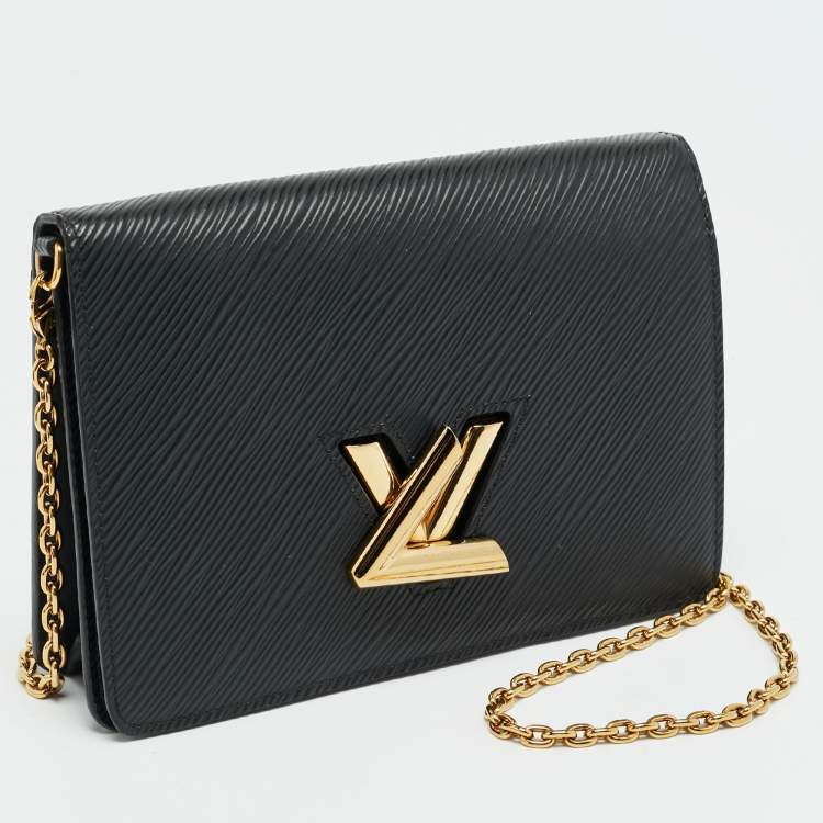 مملوكة مسبقًا Louis Vuitton Twist Belt Black Epi Leather Chain Pouch