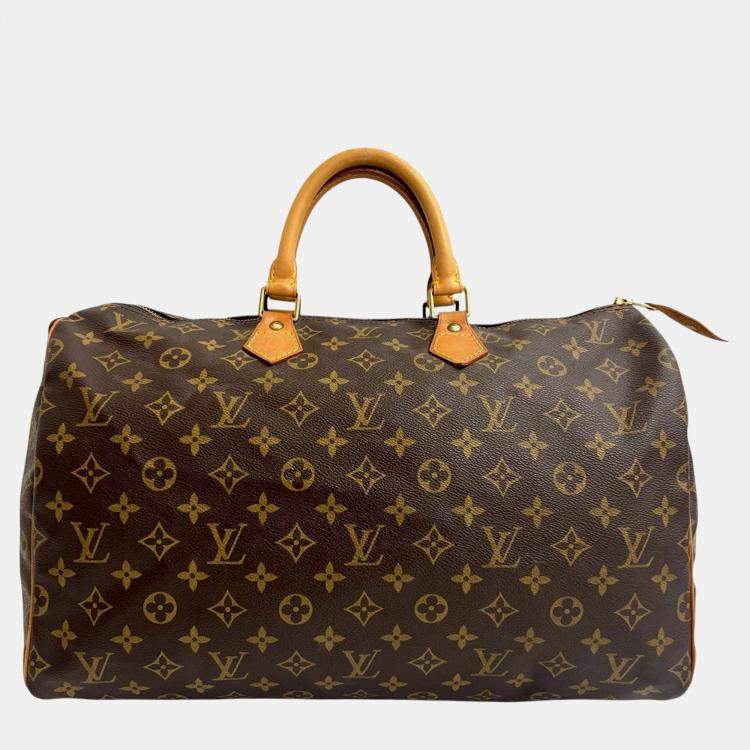 Pre Owned Louis Vuitton Brown Monogram Speedy 40