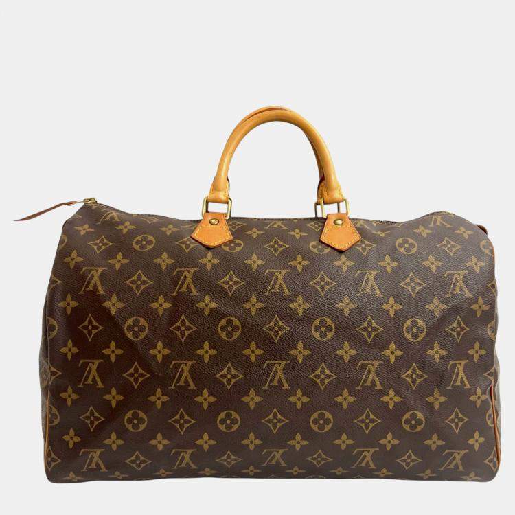 Pre Owned Louis Vuitton Brown Monogram Speedy 40