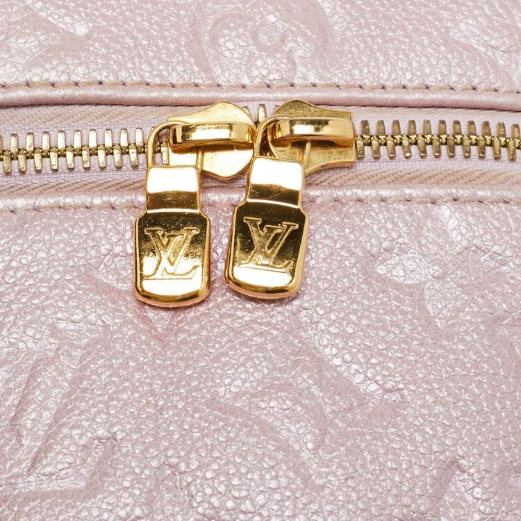 Pre Owned Louis Vuitton Vanity Micro Wisteria Pink Empreinte Monogram Bag