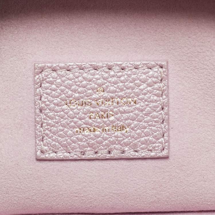 Pre Owned Louis Vuitton Vanity Micro Wisteria Pink Empreinte Monogram Bag