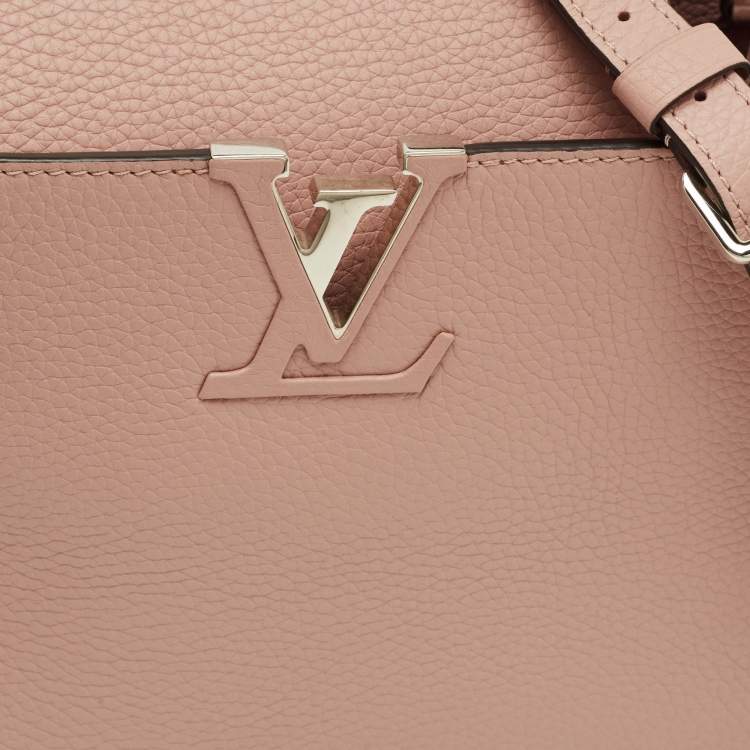 Pre Owned Louis Vuitton Capucines MM Pink Leather Bag