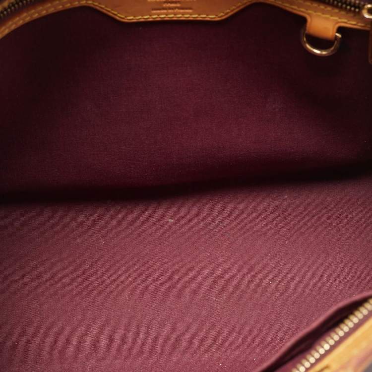 Pre Owned Louis Vuitton Brea MM Rouge Fauviste Monogram Vernis Bag