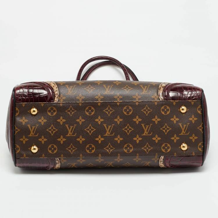 Pre Owned Louis Vuitton Monogramissime GM Tricolor Monogram Canvas and Exotic Shopper Bag