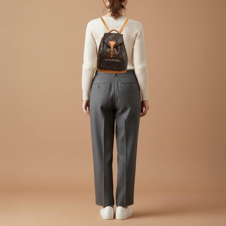 Pre Owned Louis Vuitton Montsouris Mini Monogram Canvas Backpack