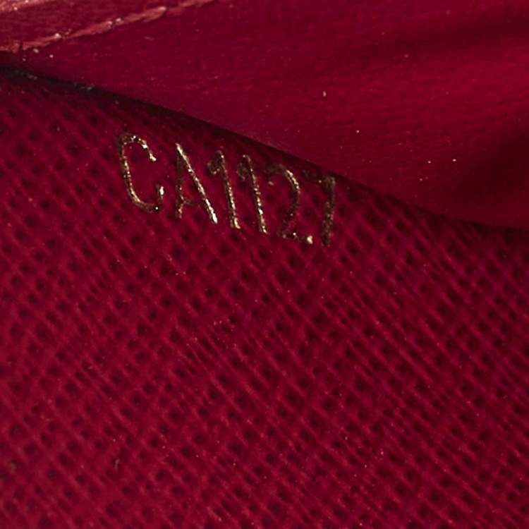 Pre Owned محفظة سحاب حول نمط زهور لويس فيتون قماش كليمونس