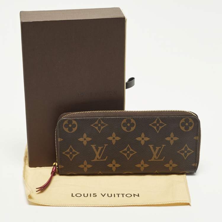 Pre Owned محفظة سحاب حول نمط زهور لويس فيتون قماش كليمونس