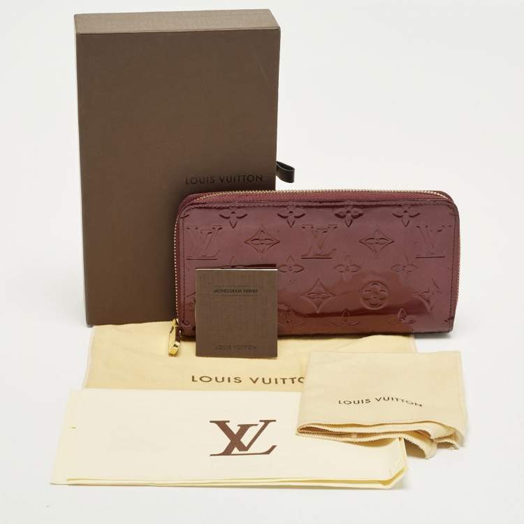 Pre Owned محفظة لوي فيتون فيرنيه مونوغرامي زيبّي روج فوفيست بسحاب كامل الدائرة