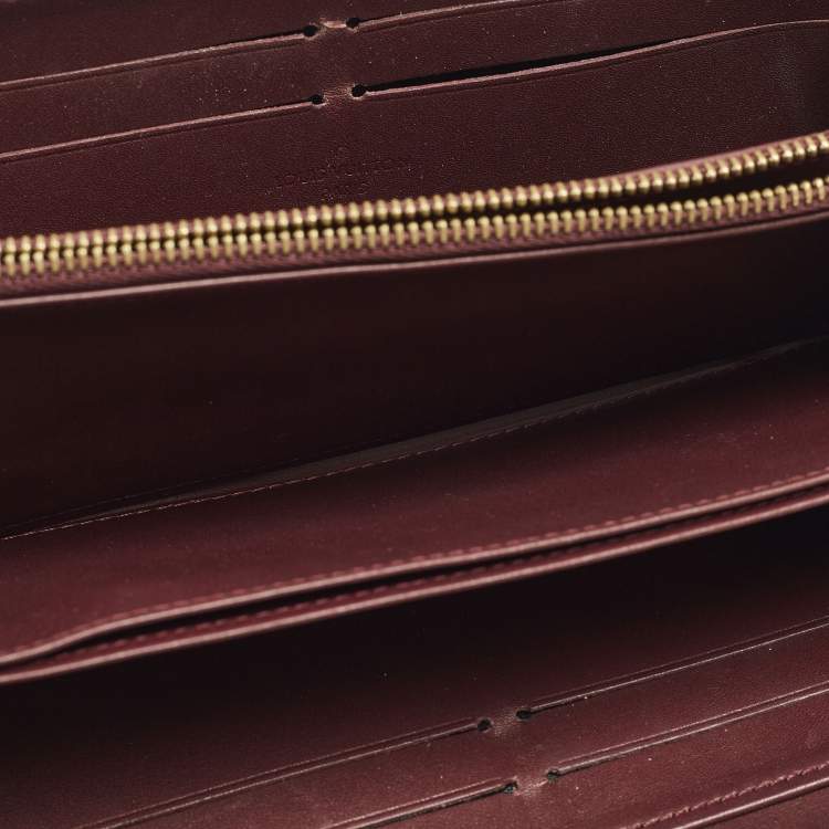 Pre Owned محفظة لوي فيتون فيرنيه مونوغرامي زيبّي روج فوفيست بسحاب كامل الدائرة