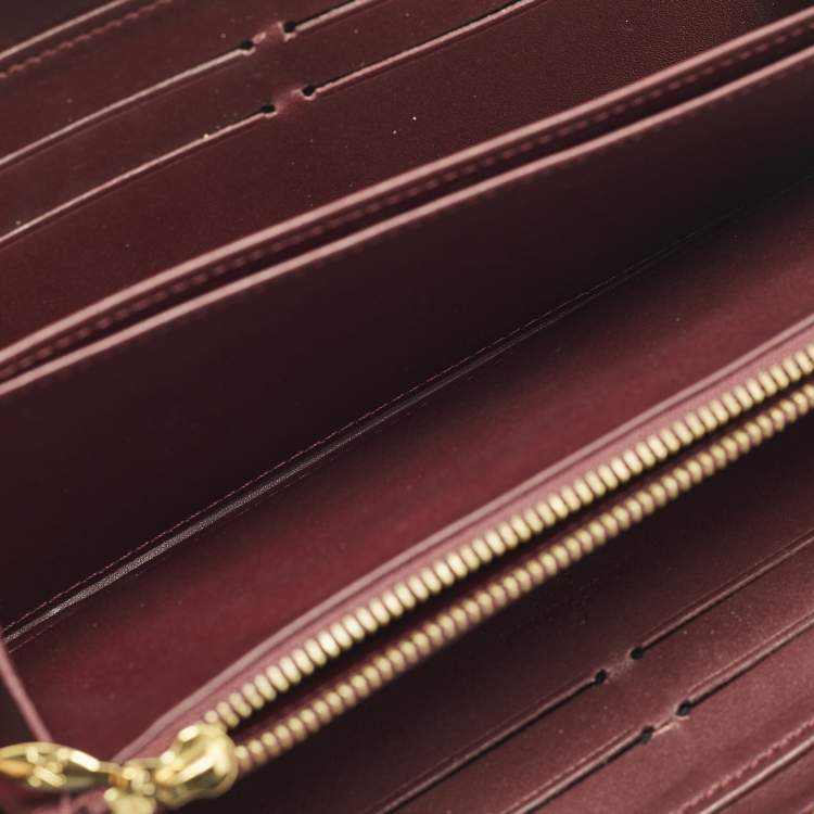 Pre Owned محفظة لوي فيتون فيرنيه مونوغرامي زيبّي روج فوفيست بسحاب كامل الدائرة