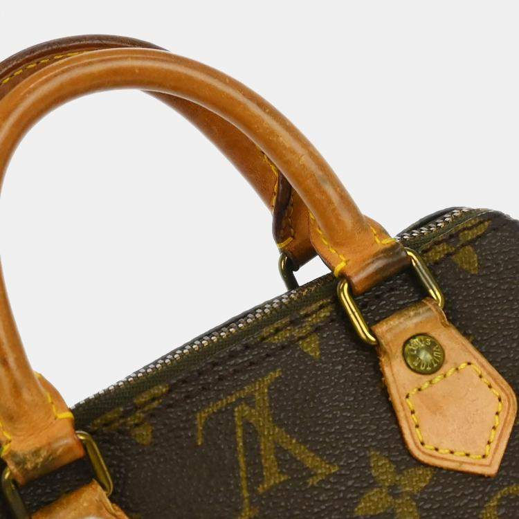 Pre Owned Louis Vuitton Brown Monogram Mini Speedy Handbag