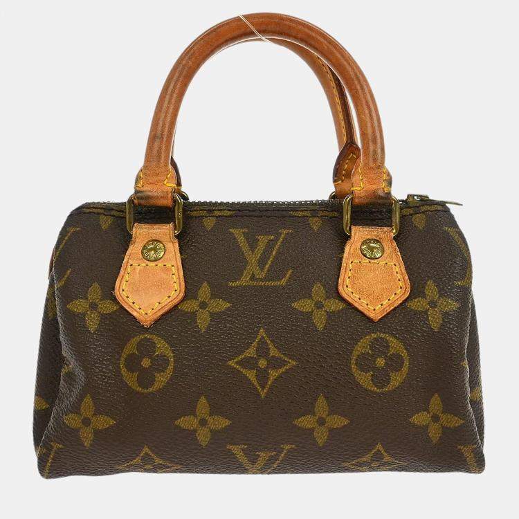 Pre Owned Louis Vuitton Brown Monogram Mini Speedy Handbag