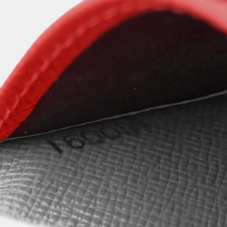 Pre Owned Louis Vuitton Red Epi Continental Viennois Long Wallet