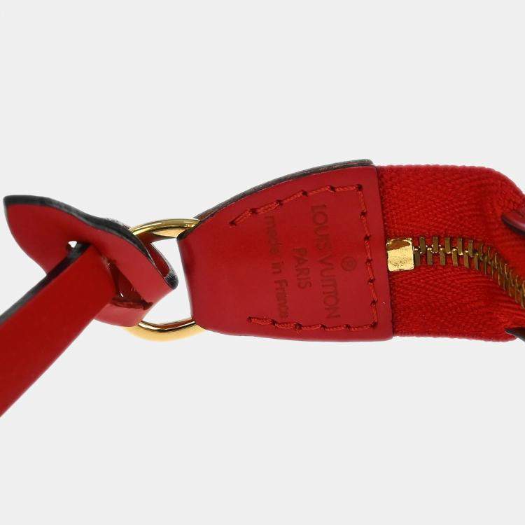 Pre Owned Louis Vuitton Red Epi Pochette Accessoires 21 Handbag