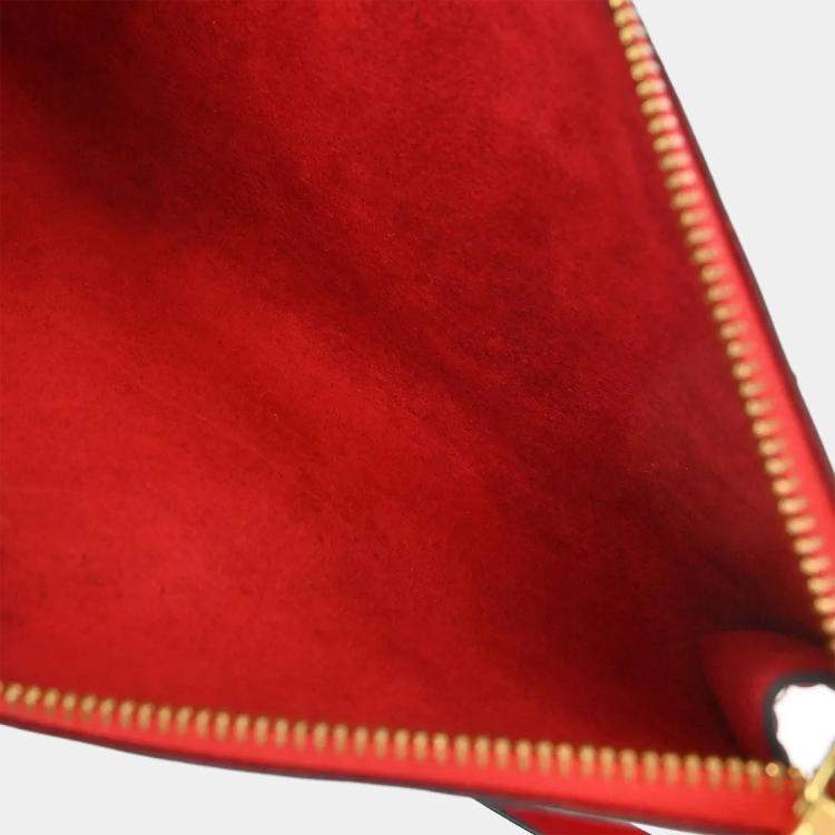 Pre Owned Louis Vuitton Red Epi Pochette Accessoires 21 Handbag