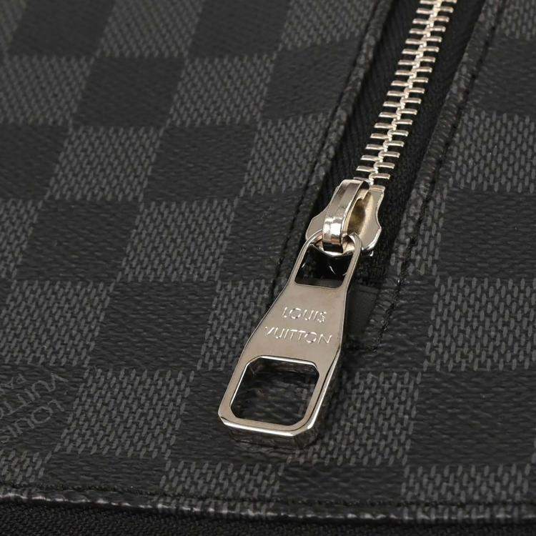 Pre Owned Louis Vuitton Damier Graphite Poche Documents Clutch Bag