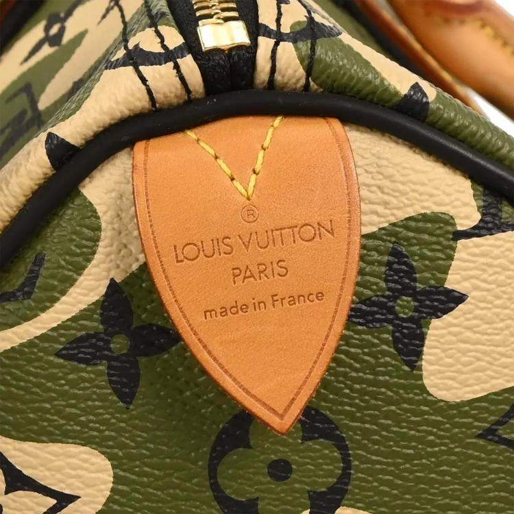 Pre Owned Louis Vuitton Monogramouflage Speedy 35 Handbag