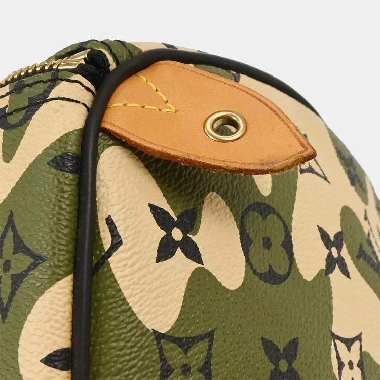 Pre Owned Louis Vuitton Monogramouflage Speedy 35 Handbag