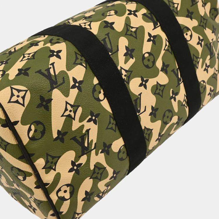 Pre Owned Louis Vuitton Monogramouflage Speedy 35 Handbag