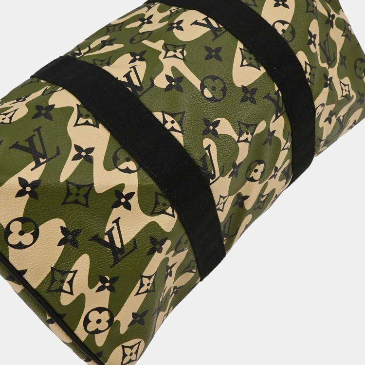 مملوكة مسبقًا Louis Vuitton Green Monogramouflage Speedy 35 Handbag