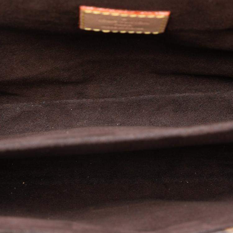 Pre Owned Louis Vuitton Brown Monogram Pochette Metis