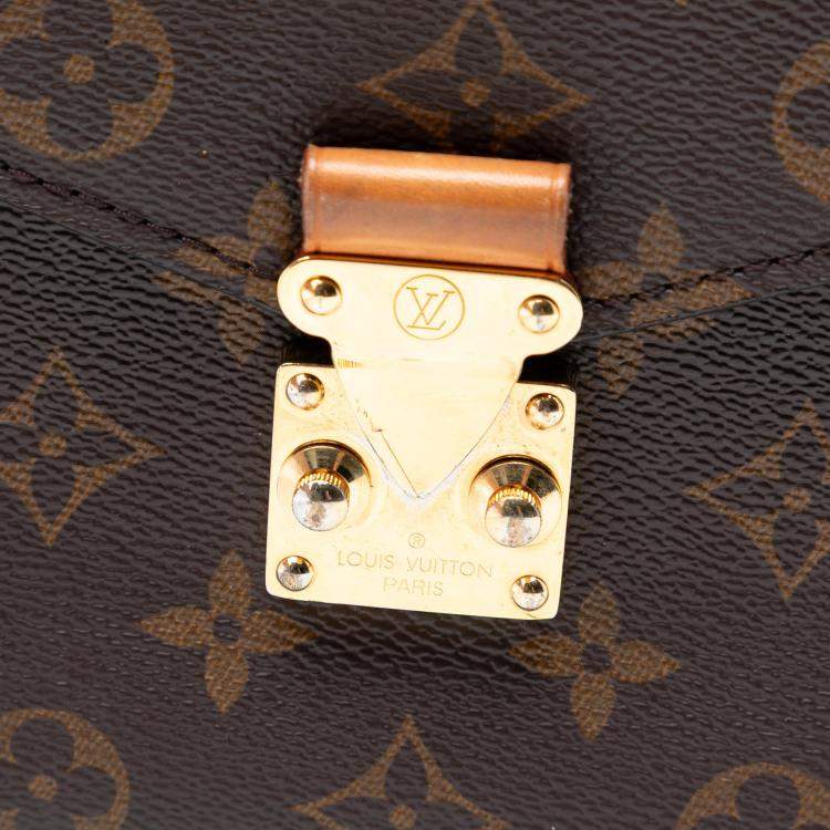 Pre Owned Louis Vuitton Brown Monogram Pochette Metis