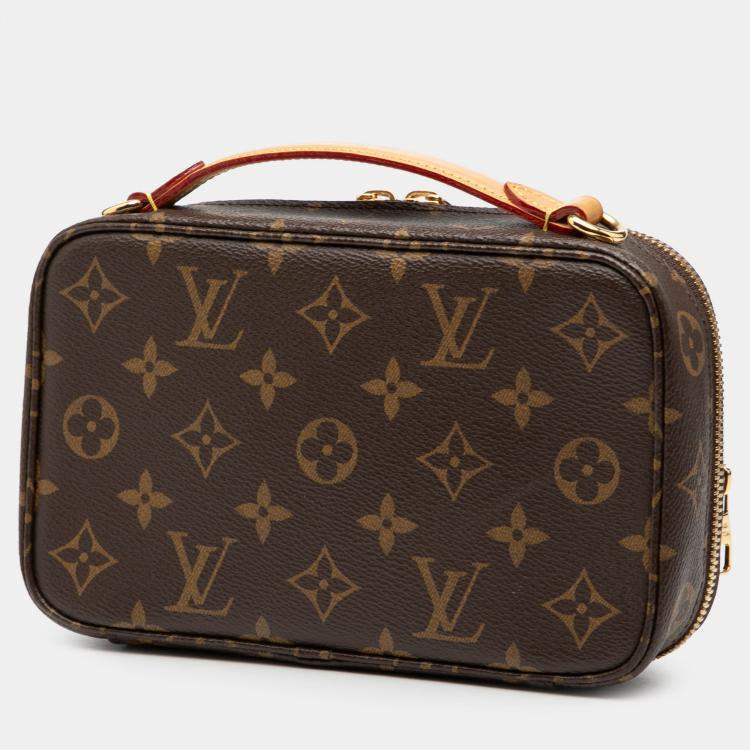 Pre Owned Louis Vuitton Brown Monogram Utility Satchel