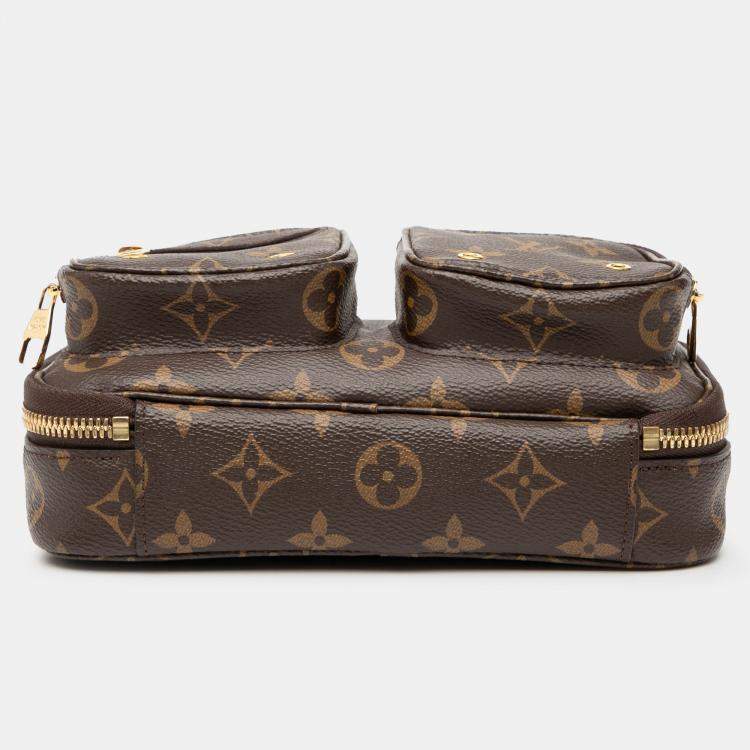 Pre Owned Louis Vuitton Brown Monogram Utility Satchel
