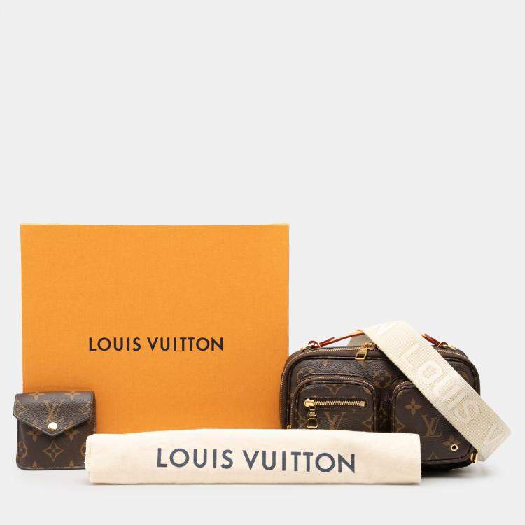 Pre Owned Louis Vuitton Brown Monogram Utility Satchel