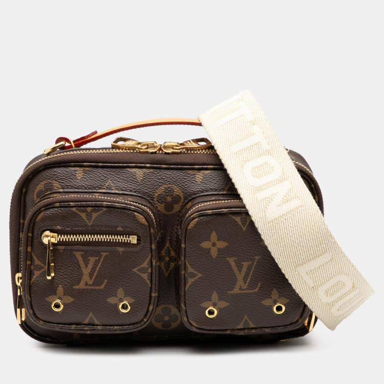 Pre Owned Louis Vuitton Brown Monogram Utility Satchel