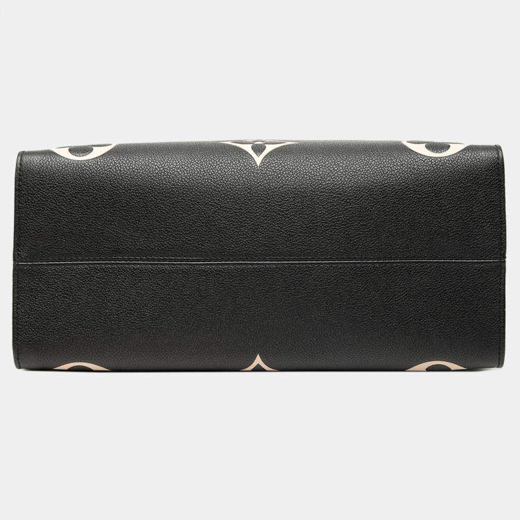 Pre Owned Louis Vuitton Black Bicolor Monogram Empreinte Giant Onthego MM