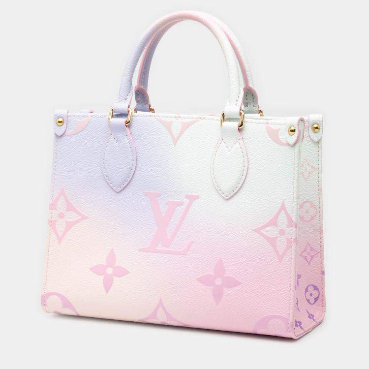 Pre Owned Louis Vuitton Pink Monogram Giant Spring in the City OnTheGo Tote PM