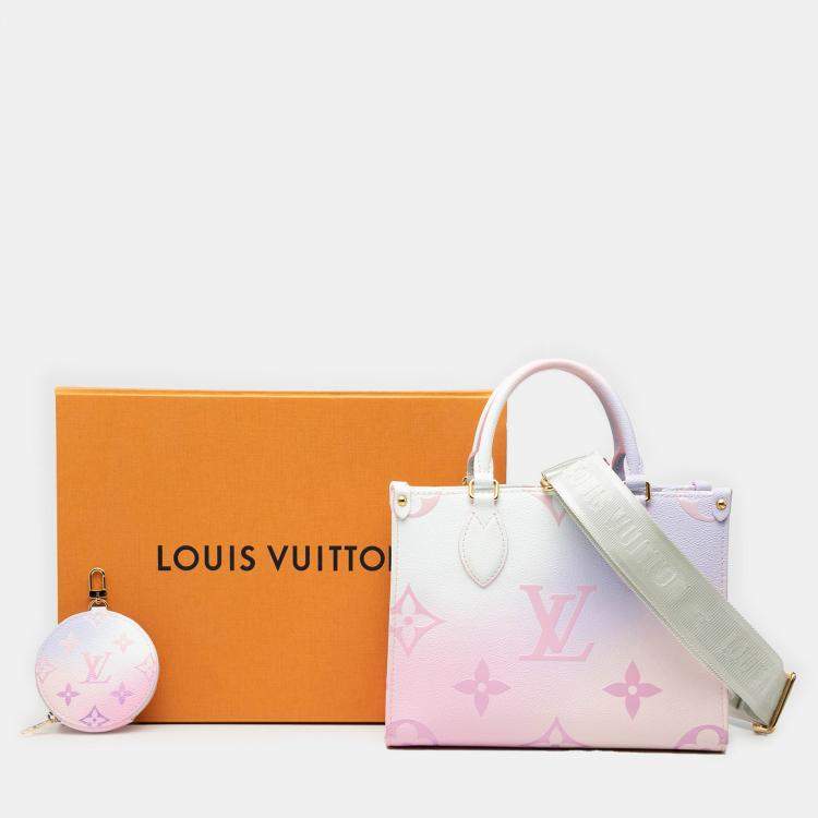 Pre Owned Louis Vuitton Pink Monogram Giant Spring in the City OnTheGo Tote PM