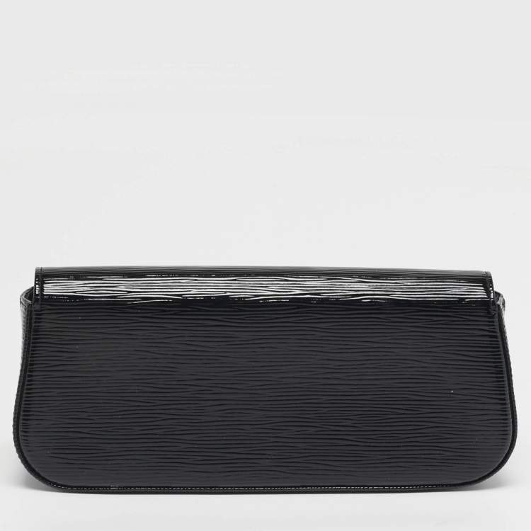 Pre Owned Louis Vuitton Sobe Black Electric Epi Leather Clutch