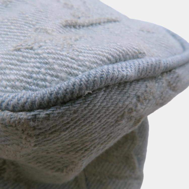 Pre Owned Louis Vuitton Monogram Denim Nano Speedy Handbag