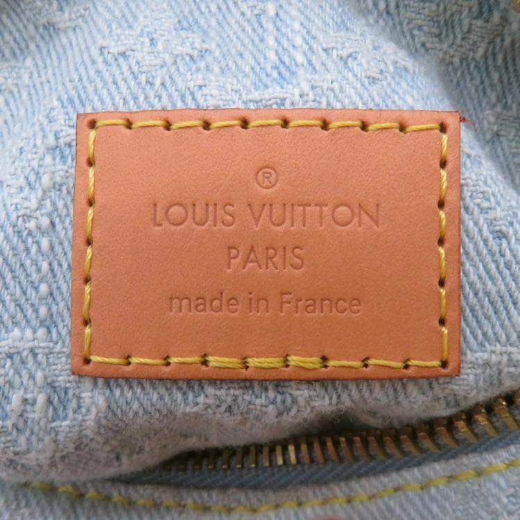Pre Owned Louis Vuitton Monogram Denim Nano Speedy Handbag