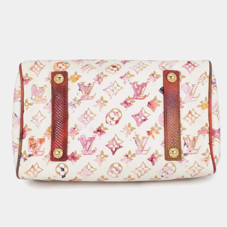 Pre Owned Louis Vuitton Monogram Watercolor Speedy 30 Handbag