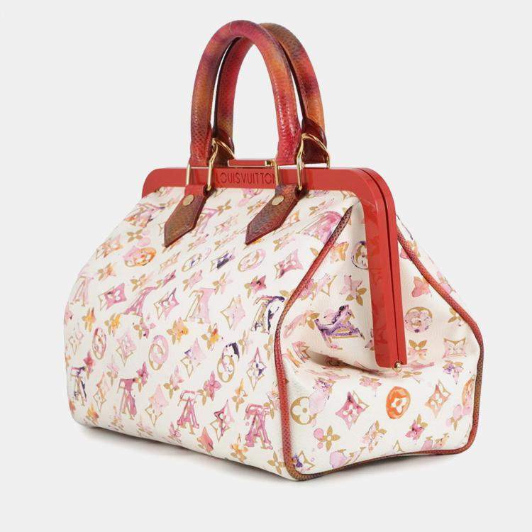 Pre Owned Louis Vuitton Monogram Watercolor Speedy 30 Handbag