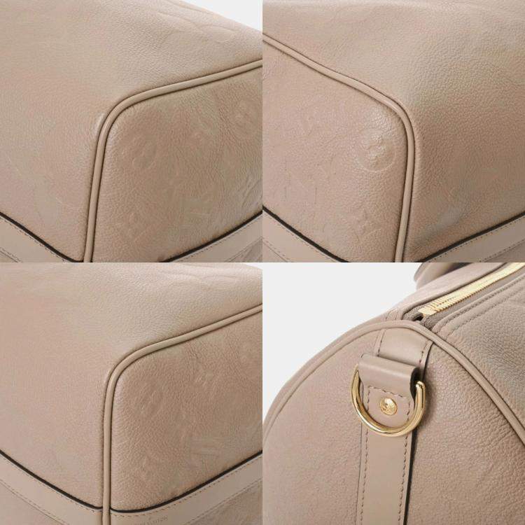 Pre Owned Louis Vuitton Monogram Keepall Bandouliere 45 2-Way Tourterelle Canvas Boston Bag